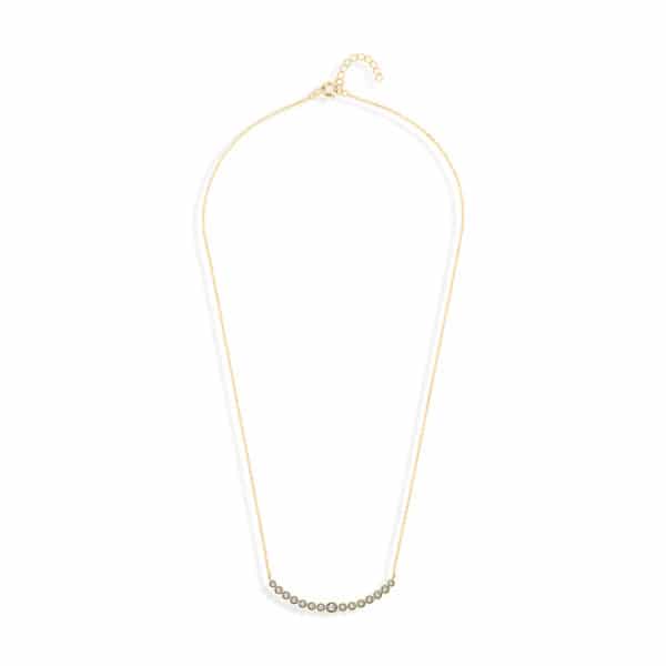 Collier Marylin en argent doré 925 serti de cubics zirconiums. Orligne Genève N1073YWKHA-1