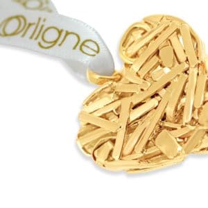 Pendentif Compression Coeur Or 18K Recyclé Création Orligne Genève Swissmade