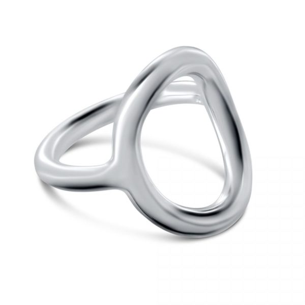 Bague Sophia en argent massif 925/1000 ovale Orligne Genève 1027-ENO-1