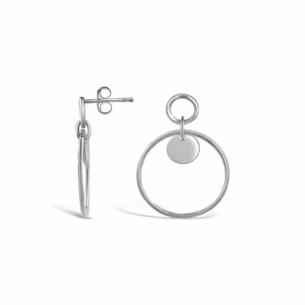 Boucles d’oreilles Sophia en argent 925/1000 avec pastille. Orligne Genève 3099/20-ENO