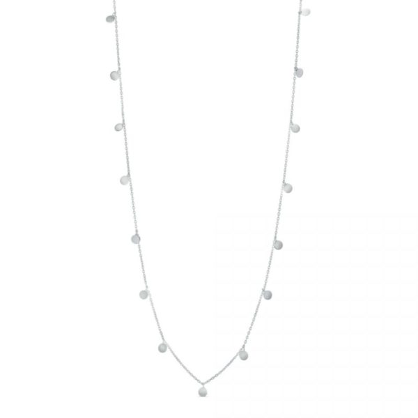 Collier Sautoir Sophia en argent 925/1000 avec pastilles. Orligne Genève 6252-ENO